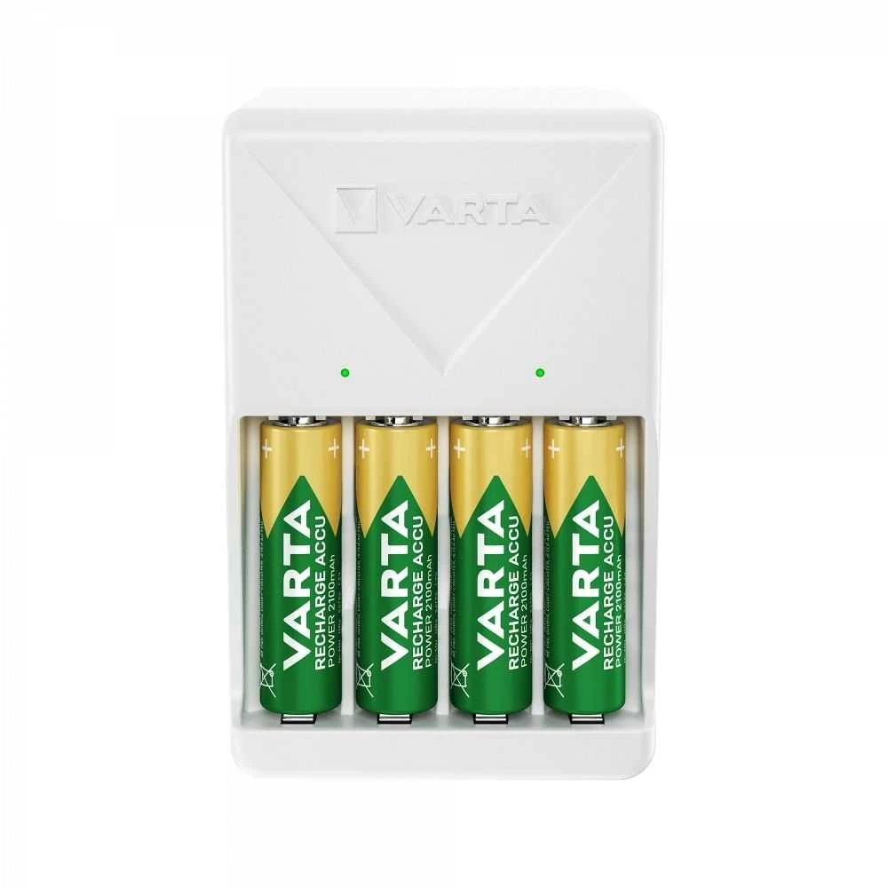 VARTA kroviklis PLUG CHARGER 57657 + 4 x baterija akumuliatorinė R6 (AA) 2100mAh