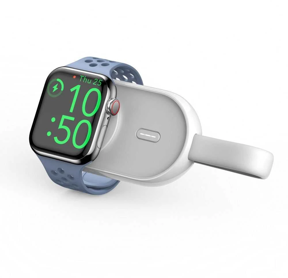 VEGER maitinimo blokas 1200 mAh, skirtas laikrodžiui suderinamai su Apple Watch Pomme (W0102) baltos spalvos