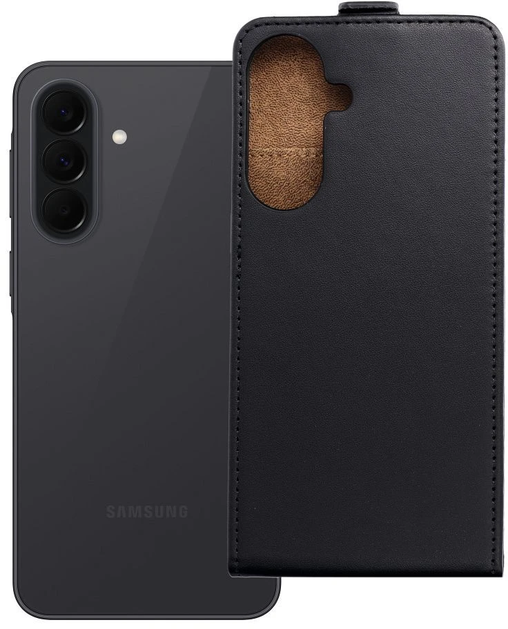 Oem Vertikalus atverčiamas dėklas Samsung A37 5G Slim Flexi Fresh Juodas
