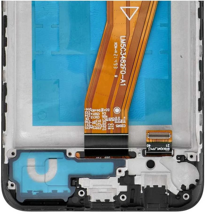 LCD ekranas, skirtas SAMSUNG A03S A037G OEM su rėmeliu (164 mm)