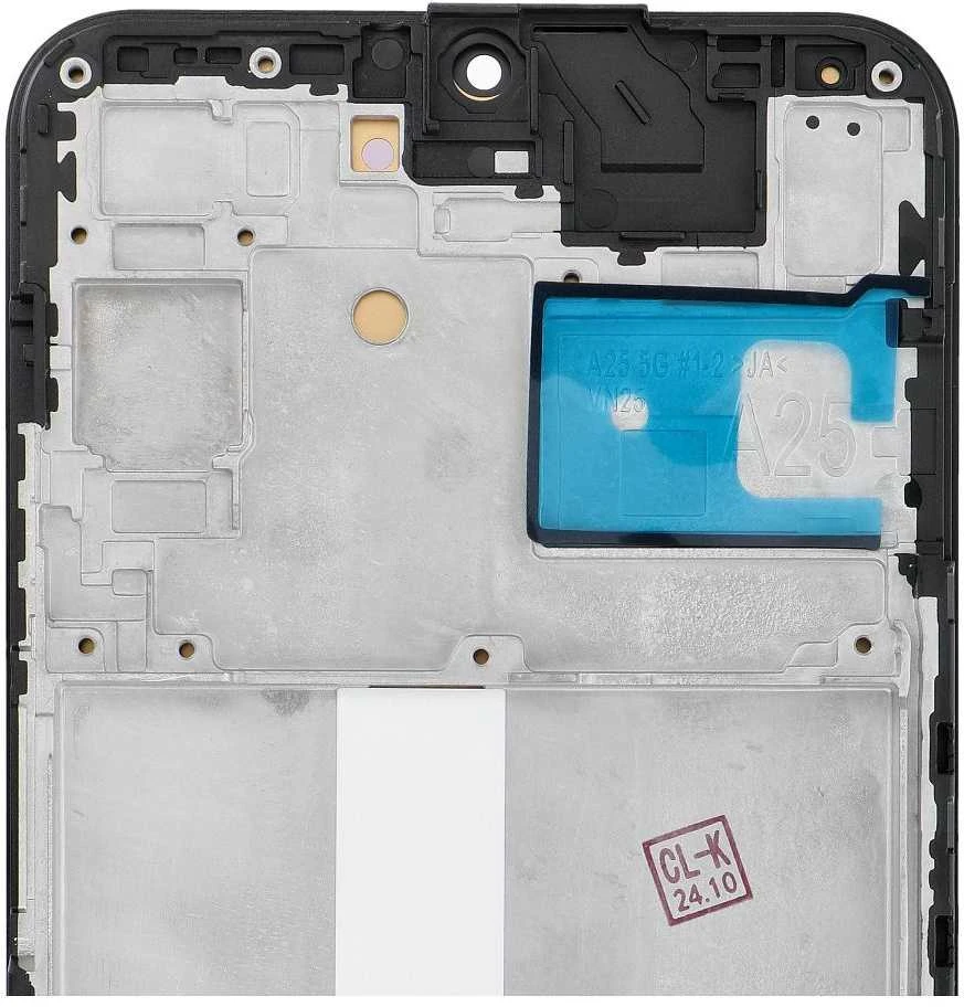 FixCell LCD ekranas, skirtas SAMSUNG A25 OLED su rėmeliu