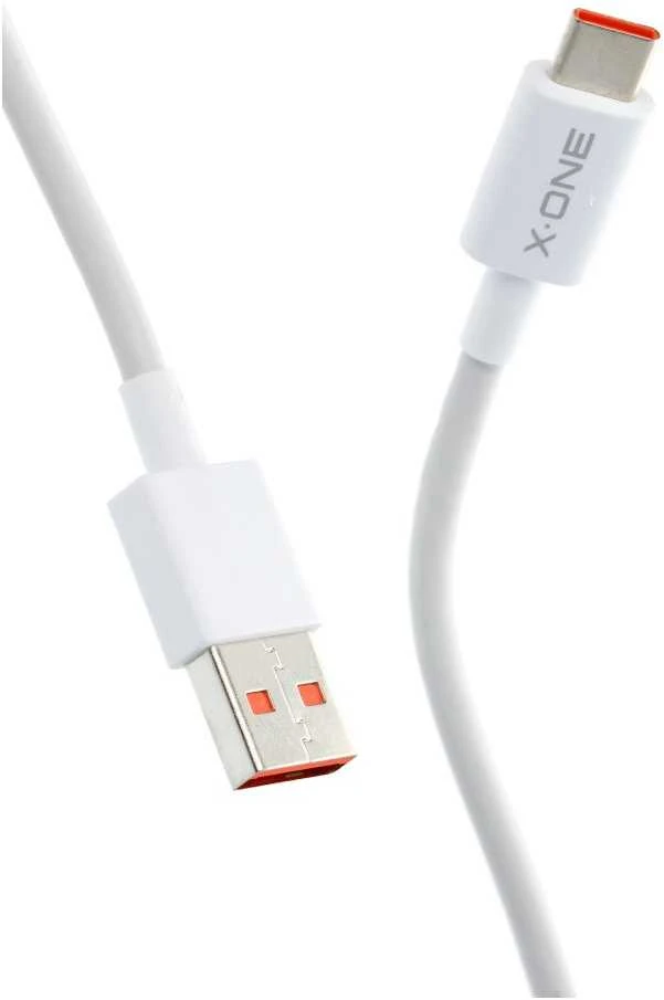 Kabelis USB A į USB C X-ONE 6A 120W Ultra Pro XIAOMI (originalus lustas) 1 m balta