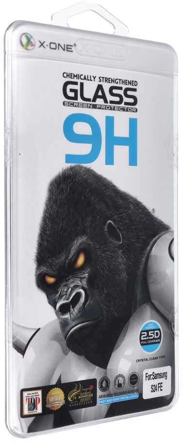 X-ONE Full Cover Extra Strong Crystal Clear - skirtas Samsung S24 FE apsauginis stiklas 9H