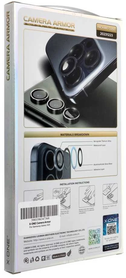 X-ONE Sapphire Camera Armor - skirtas Samsung Galaxy S25