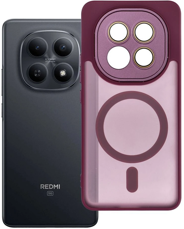 Oem Xiaomi „Redmi Note 15 PRO 4G Variete Mag“ dėklas, suderinamas su „MagSafe“, violetinis