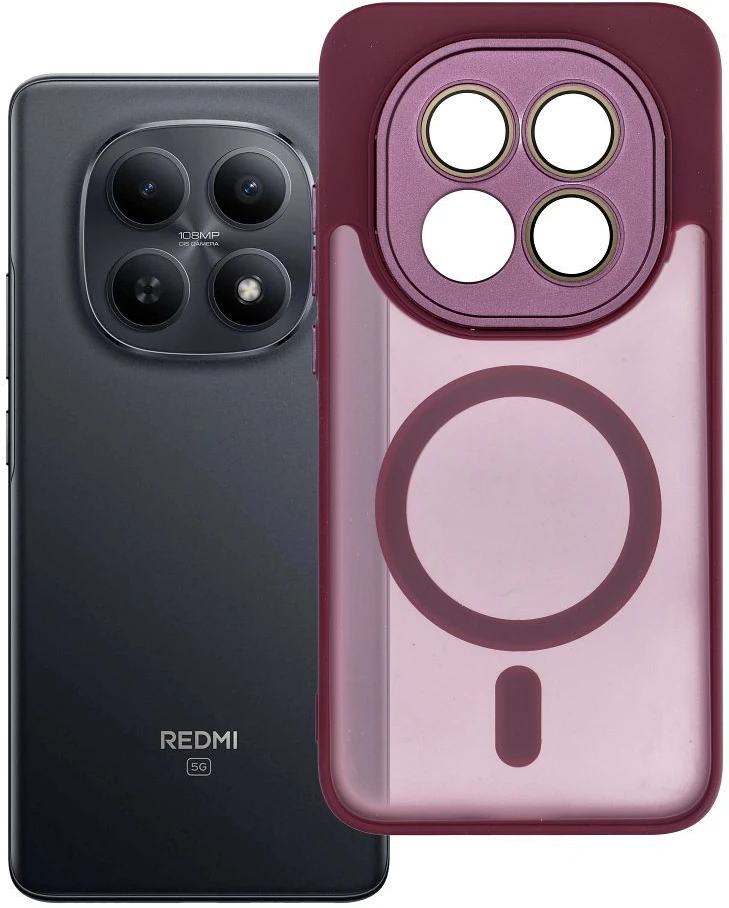 Oem Xiaomi „Redmi Note 15 PRO 5G Variete Mag“ dėklas, suderinamas su „MagSafe“, violetinis