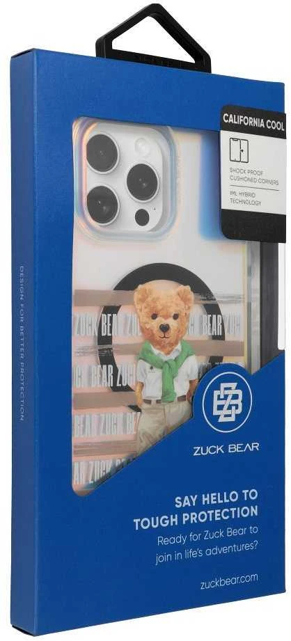 ZUCK BEAR dėklas CALIFORNIA COOL MAG suderinamas su MagSafe, skirtas IPHONE 16 laisvalaikio drabužiams