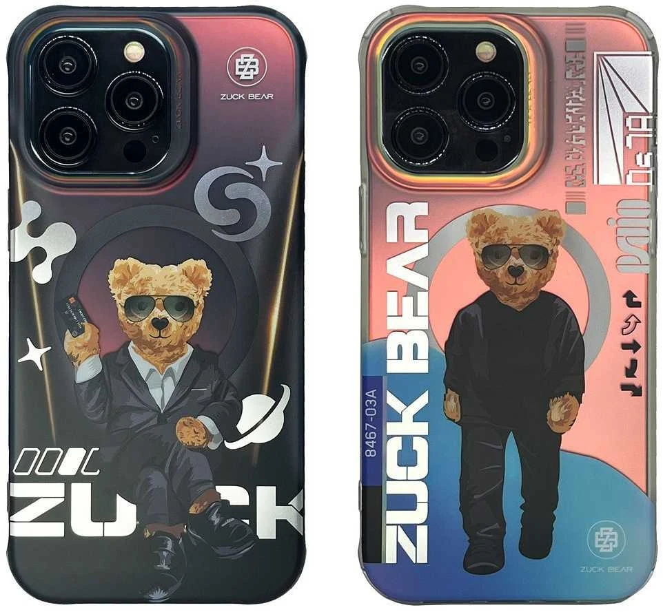 ZUCK BEAR dėklas BERLIN BOSS MAG suderinamas su MagSafe, skirtas IPHONE 16 Pro Max dviem žavesiams