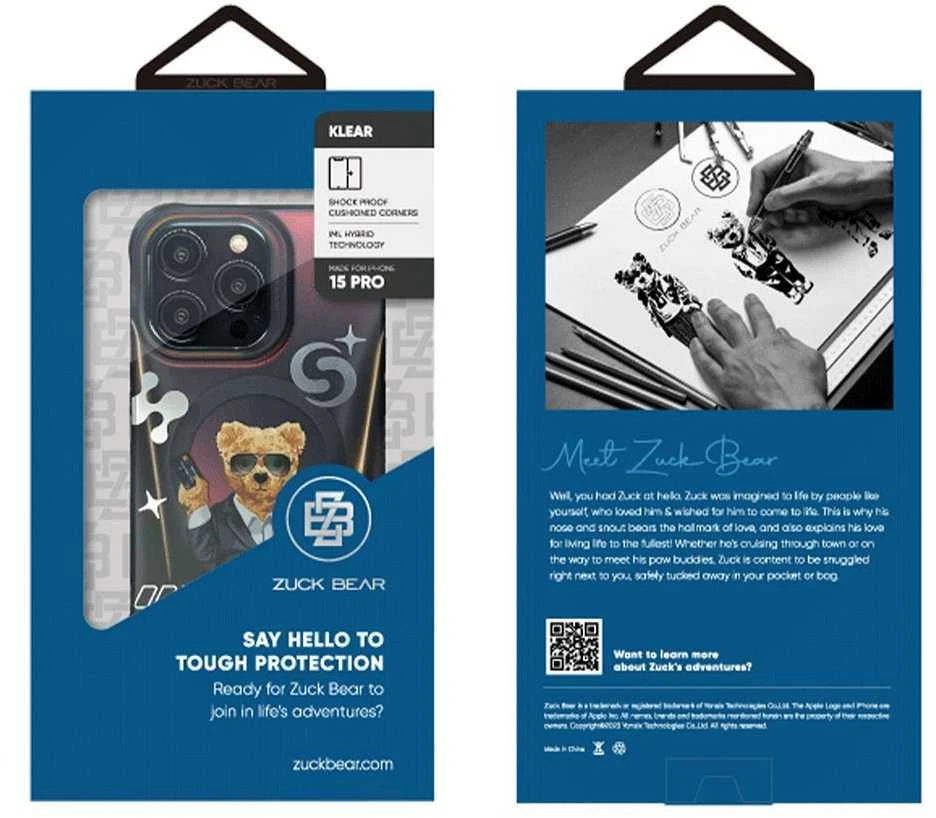 ZUCK BEAR dėklas BERLIN BOSS MAG suderinamas su MagSafe, skirtas IPHONE 16 Pro Max eins suave