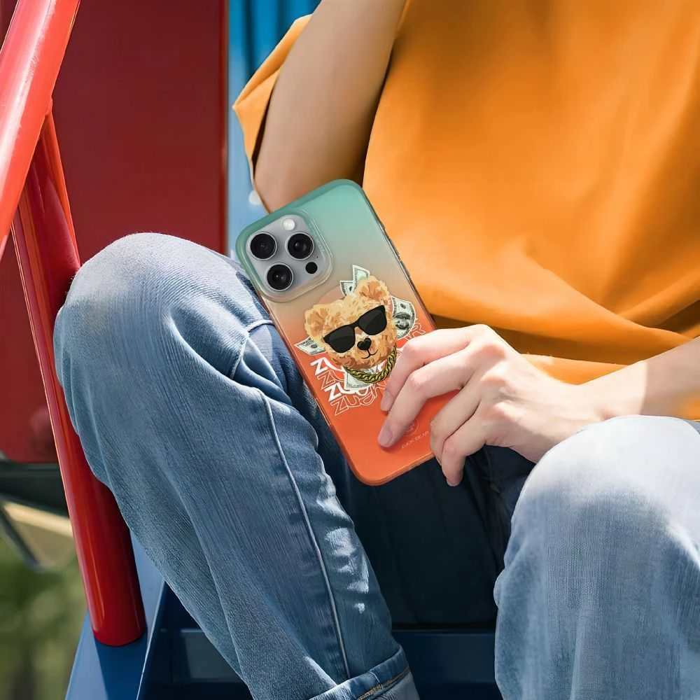 Oranžinis ZUCK BEAR dėklas HAROLD MAG, suderinamas su MagSafe, skirtas IPHONE 16, oranžinis