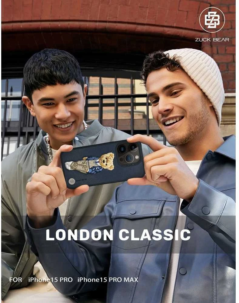 ZUCK BEAR dėklas LONDON CLASSIC, skirtas IPHONE 15 Pro Max westminster ace