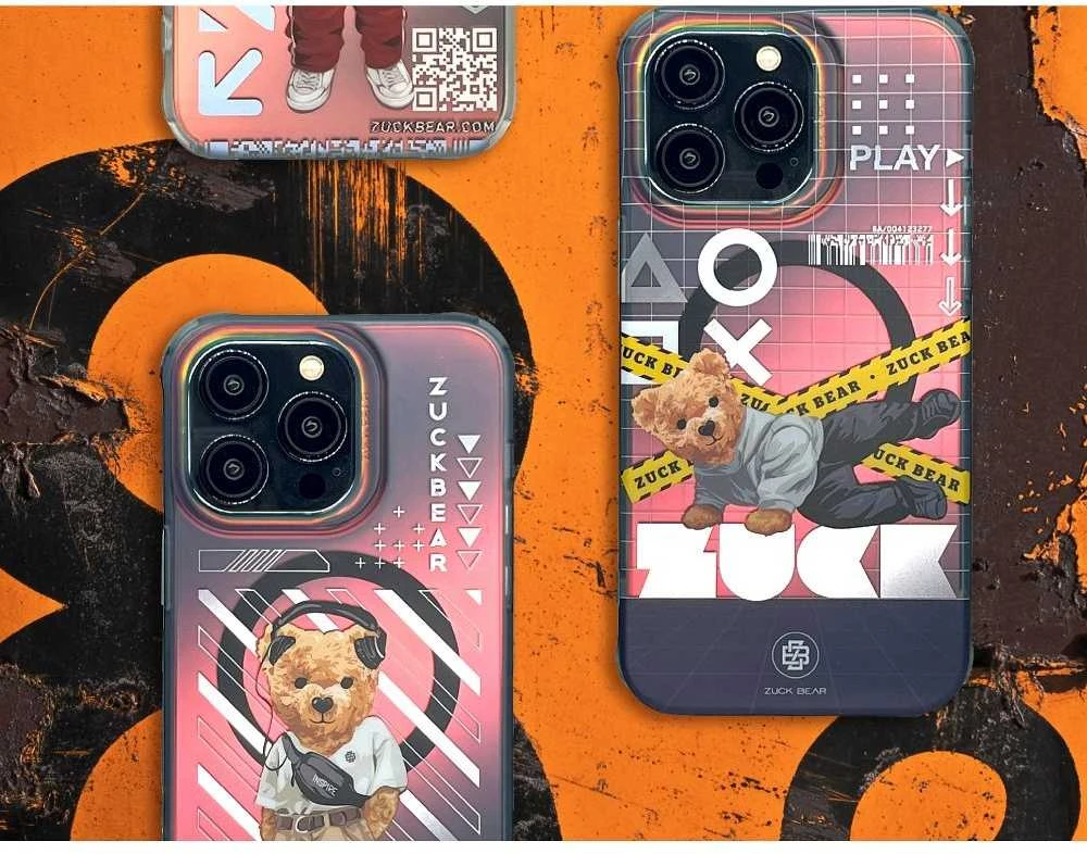 ZUCK BEAR dėklas NEW YORK NEVER SLEEPS MAG suderinamas su MagSafe, skirtas IPHONE 15 Pro manhattan urbane