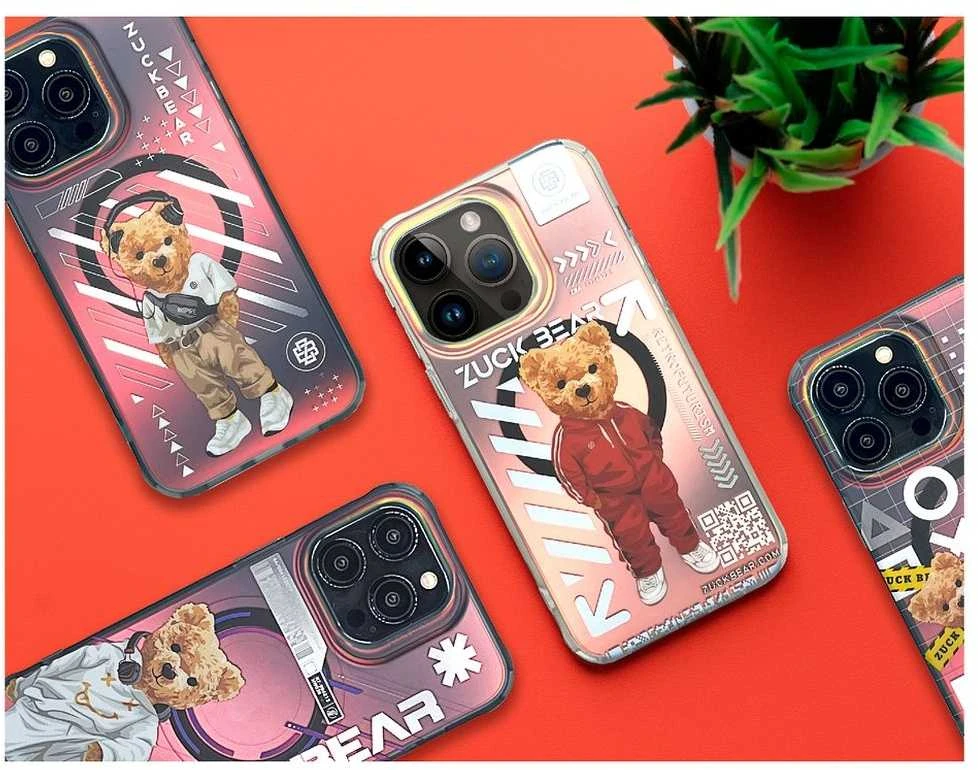 4Tel ZUCK BEAR dėklas NEW YORK NEVER SLEEPS MAG suderinamas su MagSafe, skirtas IPHONE 15 Pro Bronx energijai