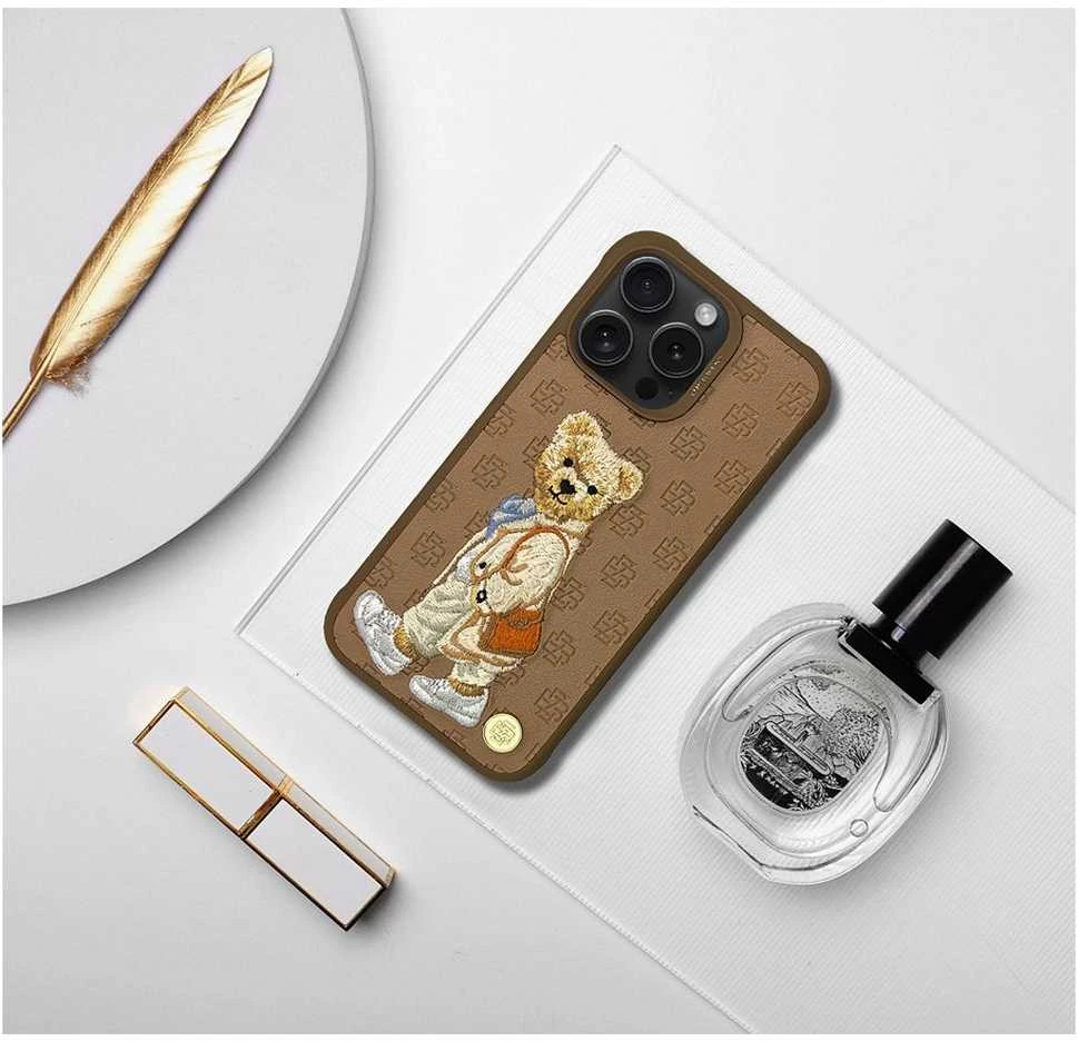 ZUCK BEAR dėklas PARIS GENTLEMAN, skirtas IPHONE 15 Pro krepšiui