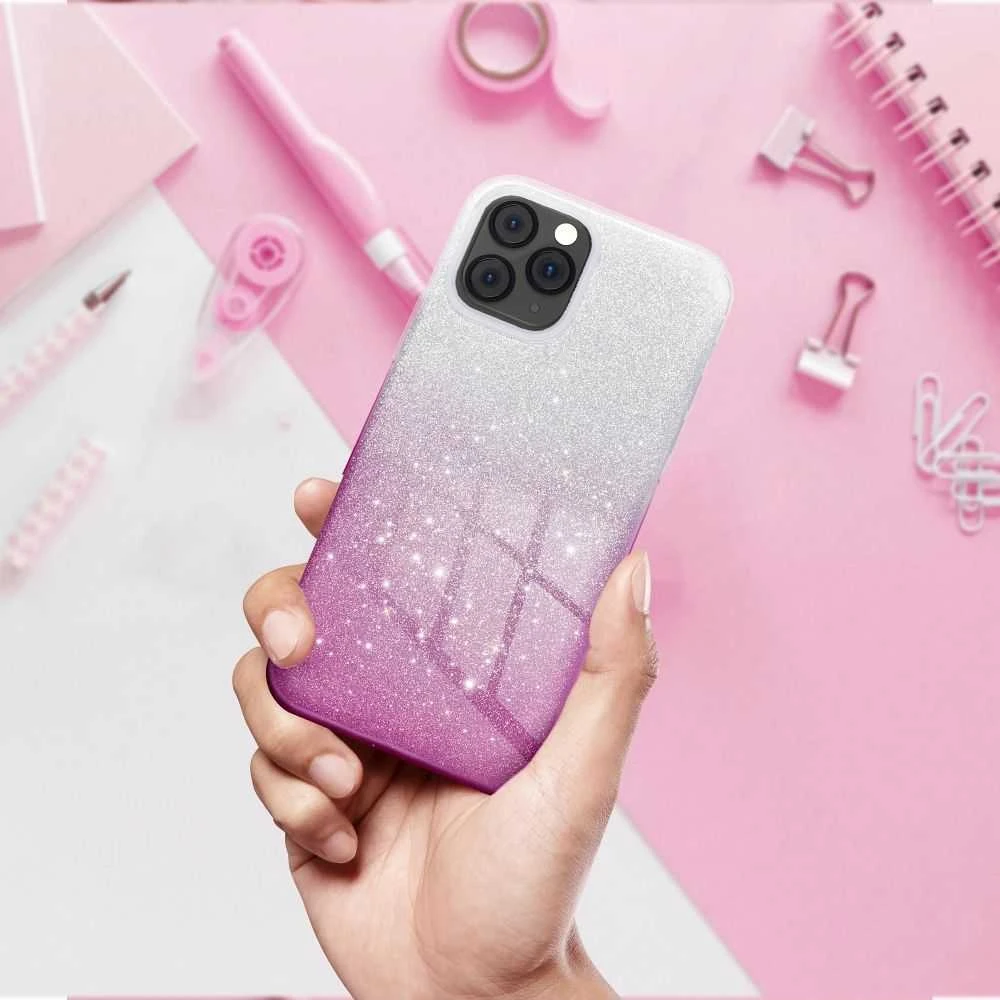 Oem Dėklas na Xiaomi Redmi 15C (173,16 x 81,07 x 8,2) Shining transparentne rožinė