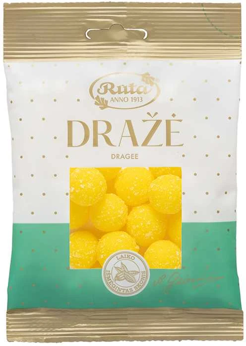 Rūta Cukrinė dražė „Citrina su vitaminu C“, 100 g