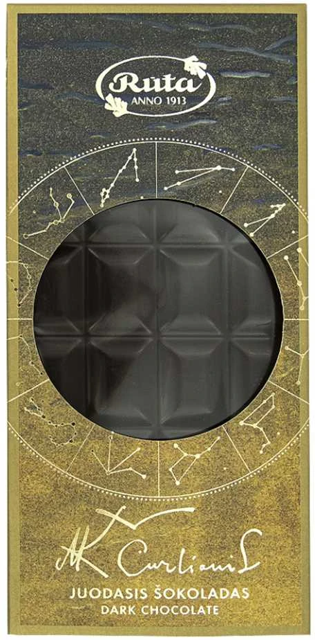 Rūta Juodasis šokoladas (55&nbsp;%) „Zodiakas“, 70 g