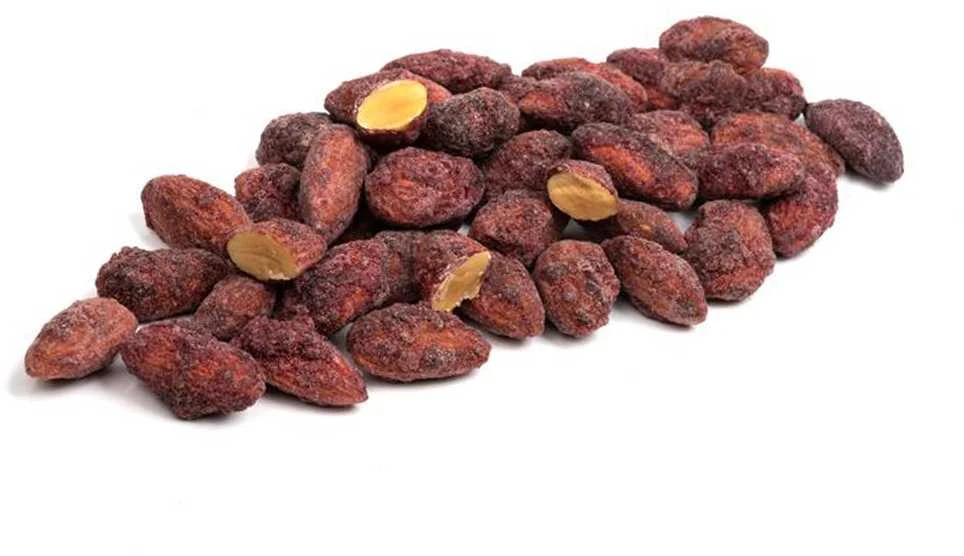 Rūta Karamelizuoti migdolai su juodaisiais serbentais, 100 g