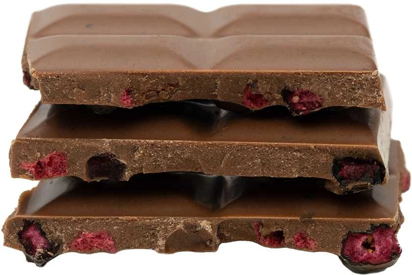 Rūta Pieninis šokoladas su avietėmis ir mėlynėmis, 90 g