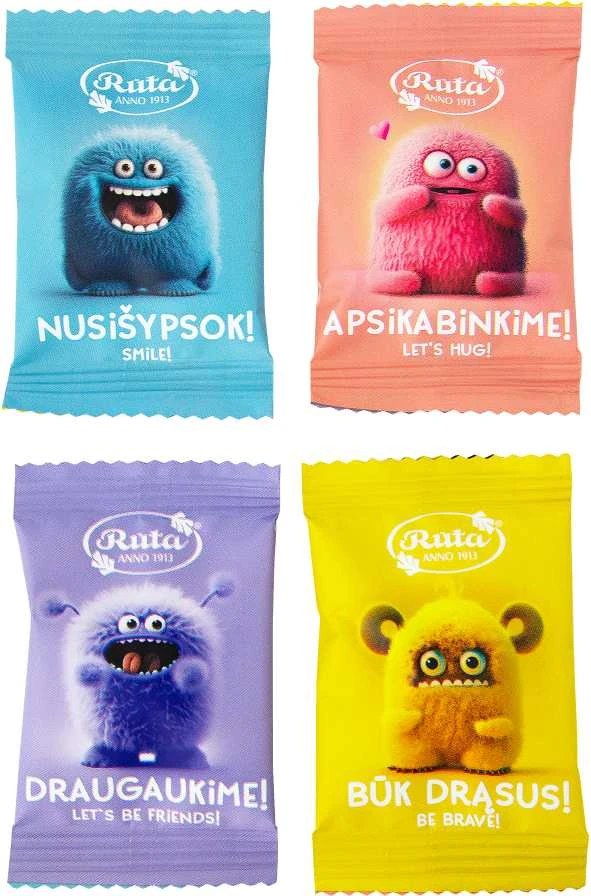 Rūta Pieninis šokoladas su mangais „Bumciai“, 70 g