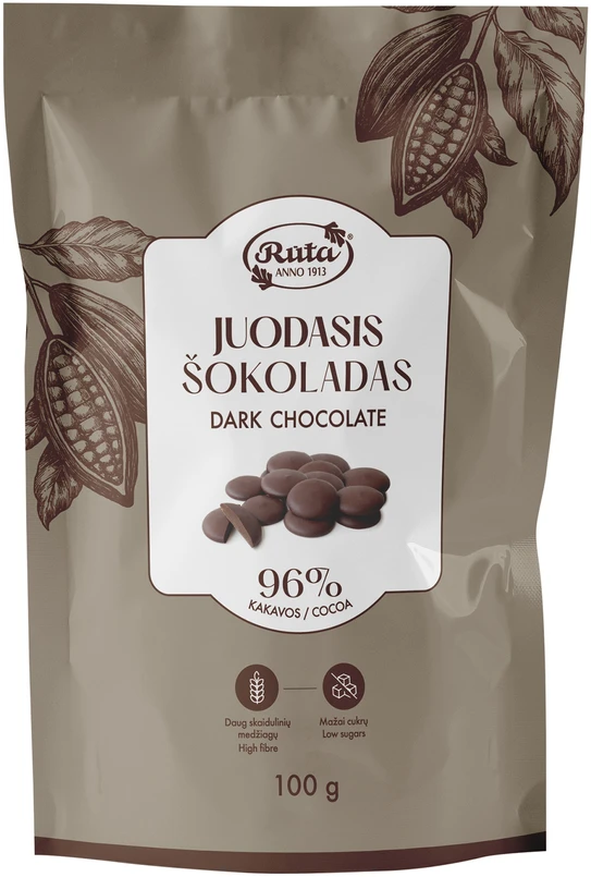 Rūta Šokoladas (96%), 100 g