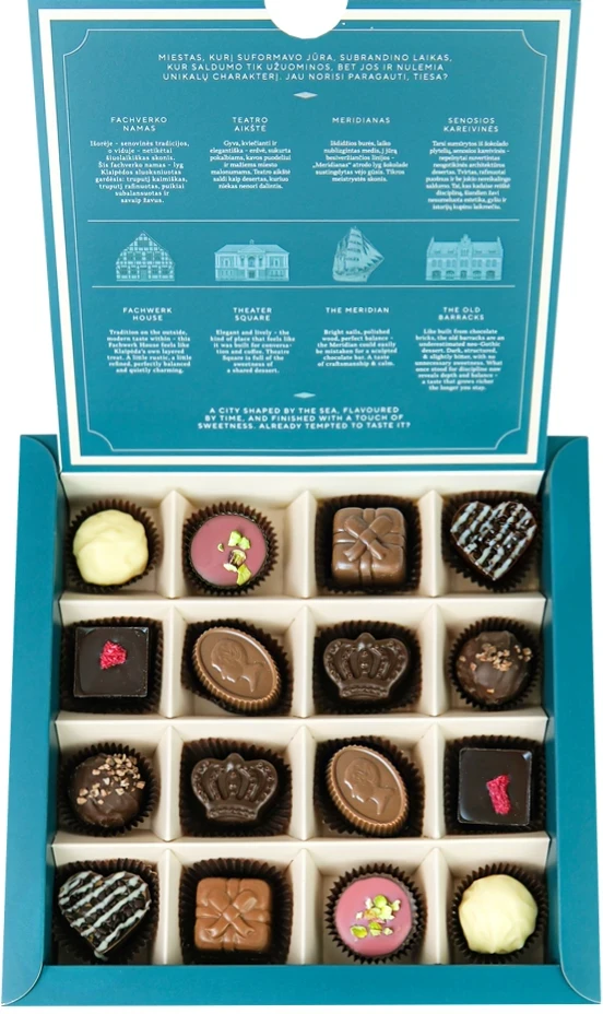Rūta Šokoladinių saldainių rinkinys INSPIRED BY KLAIPĖDA, 200 g