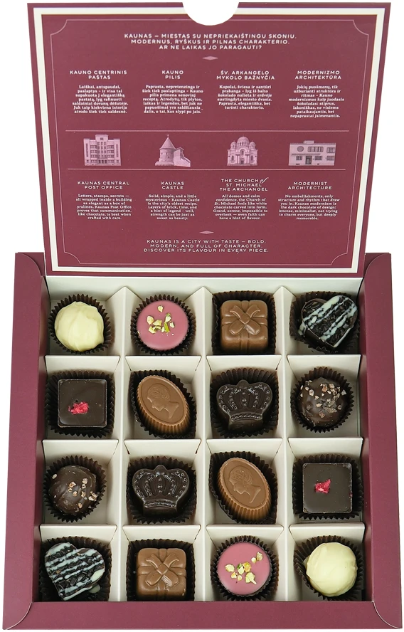 Rūta Šokoladinių saldainių rinkinys INSPIRED BY KAUNAS, 200 g