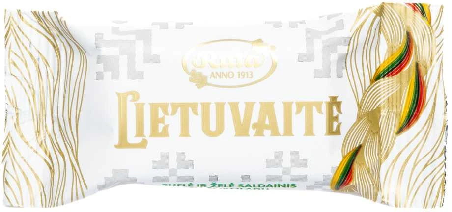 Rūta Suflė ir želė saldainiai su šokoladu „Lietuvaitė“, 225 g