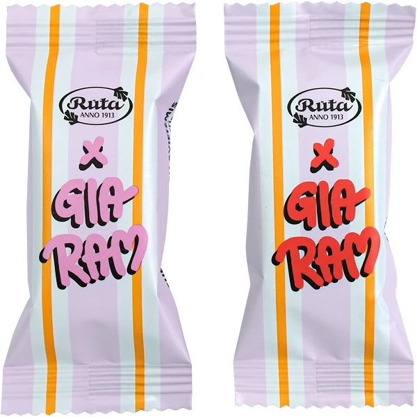 Rūta Suflė saldainiai su avietėmis ir juoduoju šokoladu (55&nbsp;%) „Gia Ram“, 115 g
