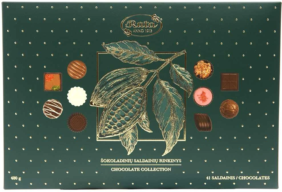 Šokoladinių saldainių rinkinys „Rūta 1913“, 480 g