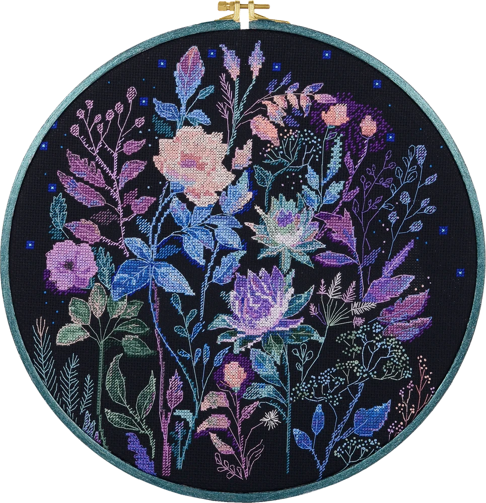 Abris Art Siuvinėjimo kryželiu rinkinys Nakties euforija, 30x30 cm, 14 ct