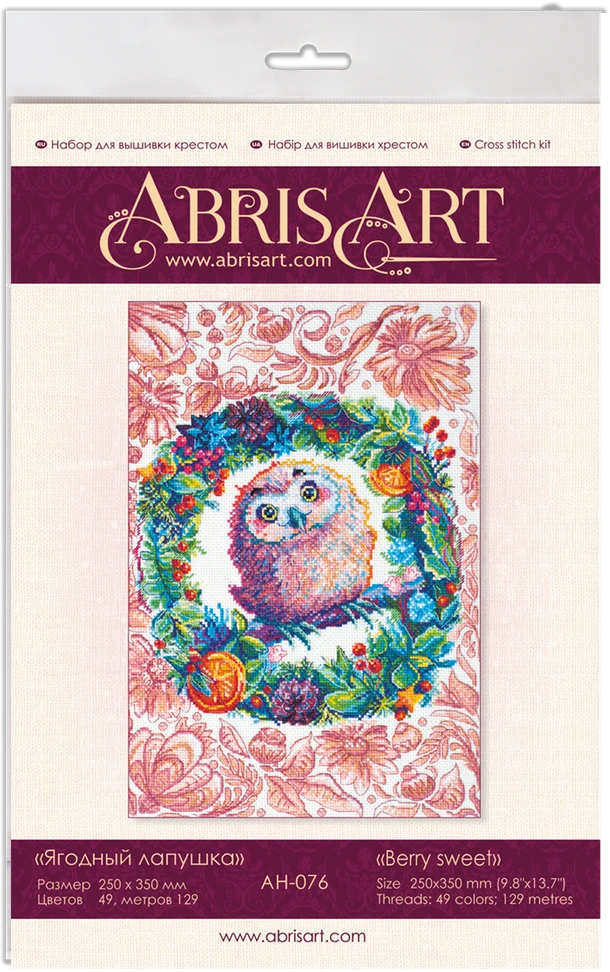 Abris Art Siuvinėjimo kryželiu rinkinys Saldžios uogos, 14 ct, 25x35 cm