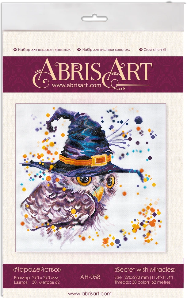 Abris Art Siuvinėjimo kryželiu rinkinys Stebuklai, 14 ct, 29x29 cm, 30 spalvų