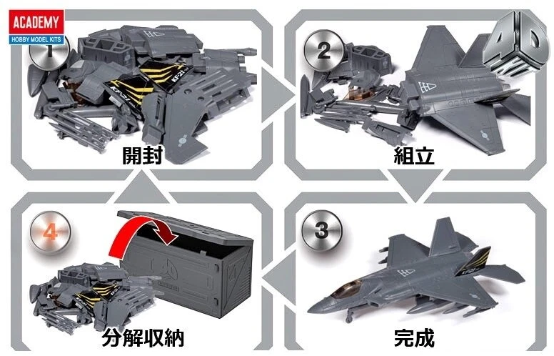 Academy KF-21 Boramae 4D plastikinis lėktuvo surenkamas modelis 14+
