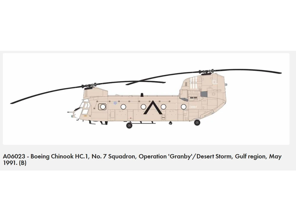 Airfix Boeing Chinook HC.1 1/72 plastikinis sraigtasparnio modelis A06023