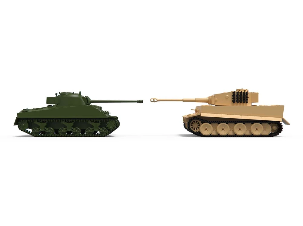 Airfix Classic Conflict: Tiger I vs Sherman Firefly 1/72 dovanų rinkinys A50186