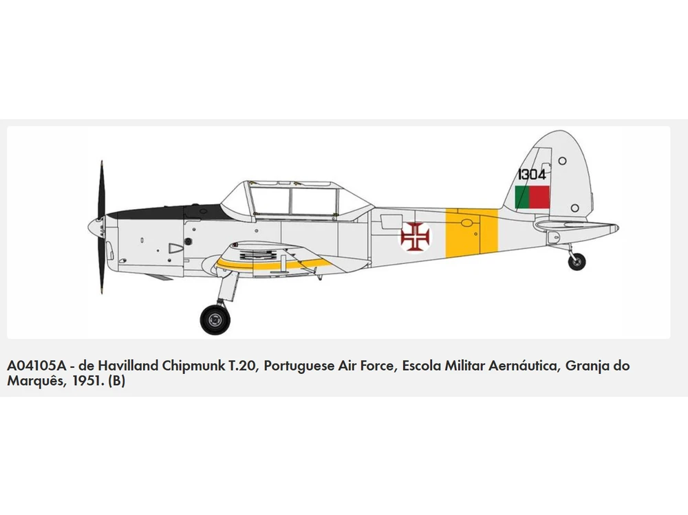 Airfix De Havilland DHC-1 Chipmunk 1/48 plastikinis modelis (T.10/T.20)