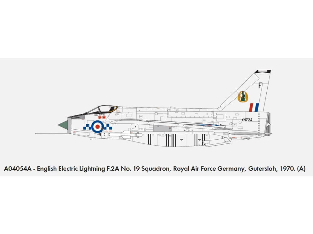 Airfix English Electric Lightning F.2A 1/72 plastikinis lėktuvo rinkinys