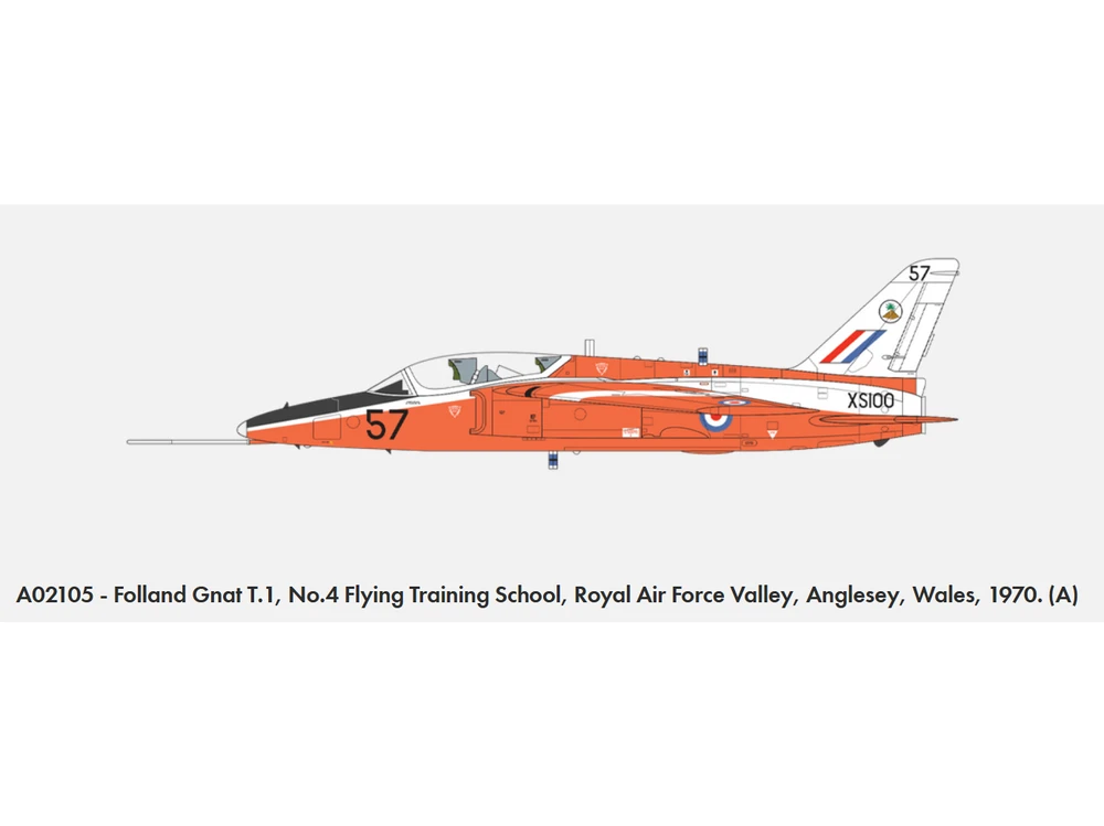 Airfix Folland Gnat T.1 1/72 plastikinis modelio rinkinys (A02105)