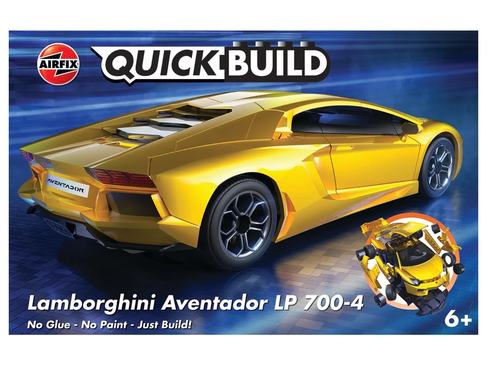 Airfix QUICKBUILD Lamborghini Aventador geltonas konstruktorius