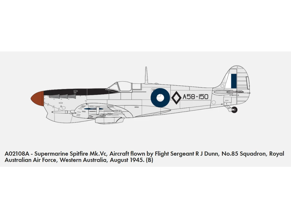 Airfix Supermarine Spitfire Mk.Vc 1:72 plastikinis surinkimo rinkinys A02108A