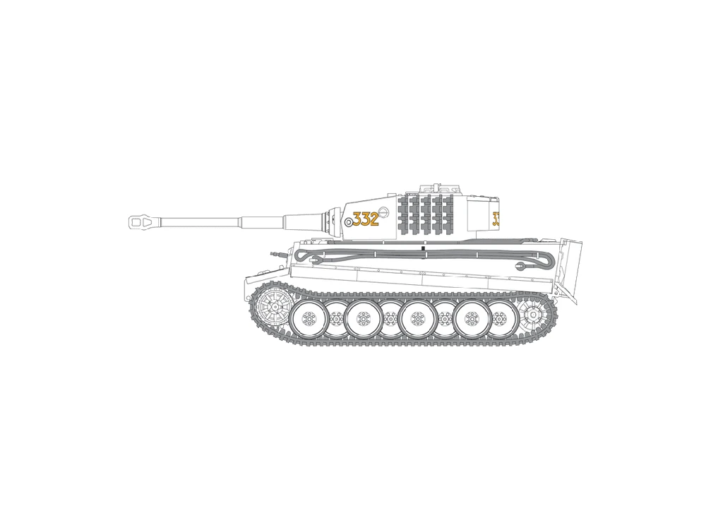 Airfix Tiger I tanko modelis 1:72, plastikinis surenkamas rinkinys