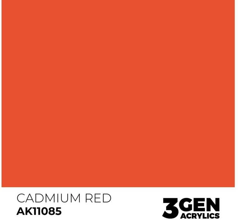 AK Interactive Cadmium Raudona 3rd Gen akriliniai dažai 17ml