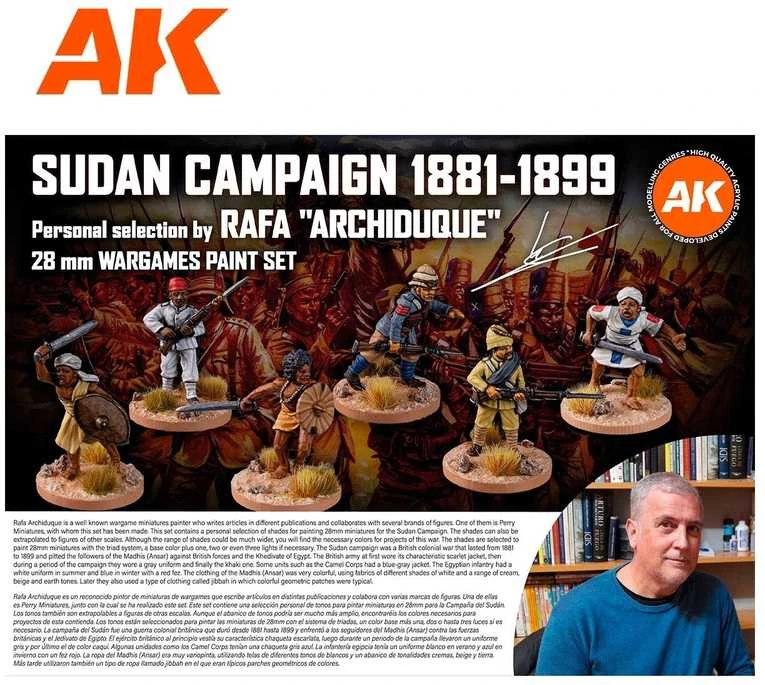 AK Interactive Rafa Archiduque Sudano kampanijos akrilinių dažų rinkinys
