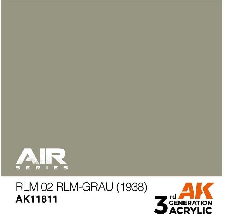 AK Interactive RLM 02 Grau akriliniai lėktuvų dažai 17ml