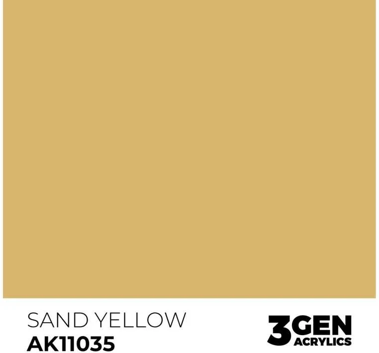 AK Interactive Sand Geltona 3rd Gen akriliniai dažai 17 ml