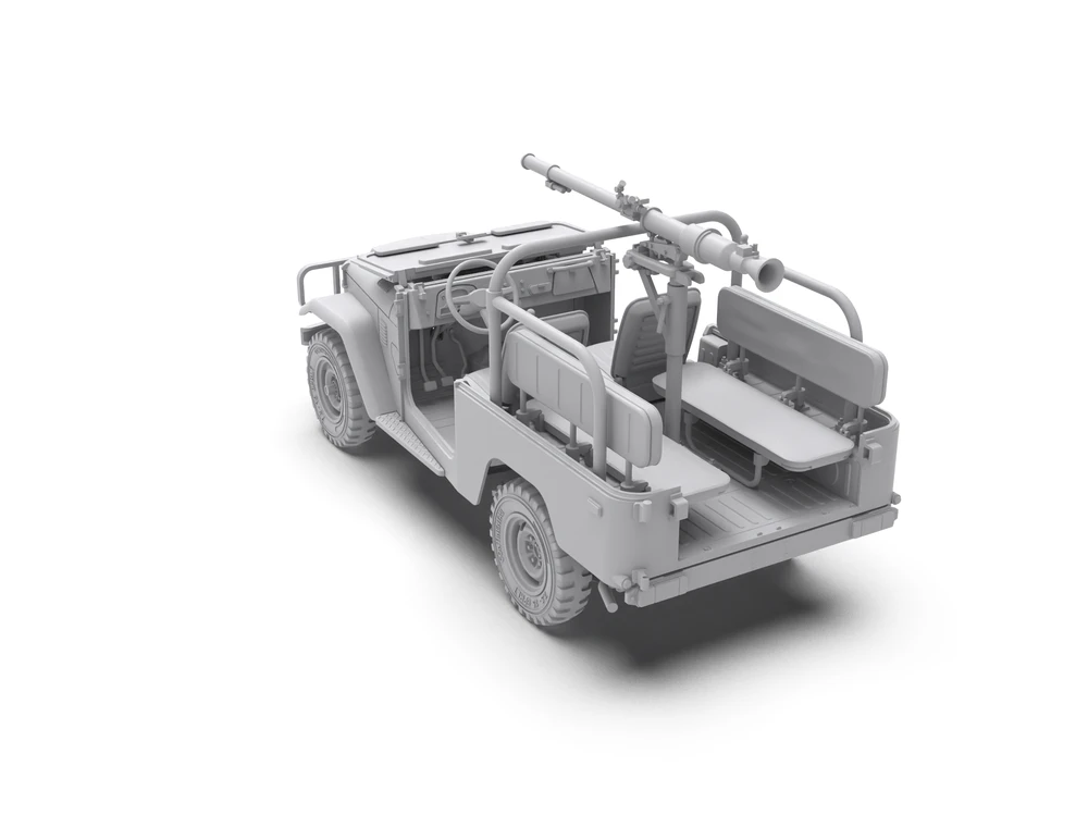 Ak Interactive Toyota Land Cruiser FJ43 pikapas su SPG-9 pabūklu, modelis 1/35 AK35003