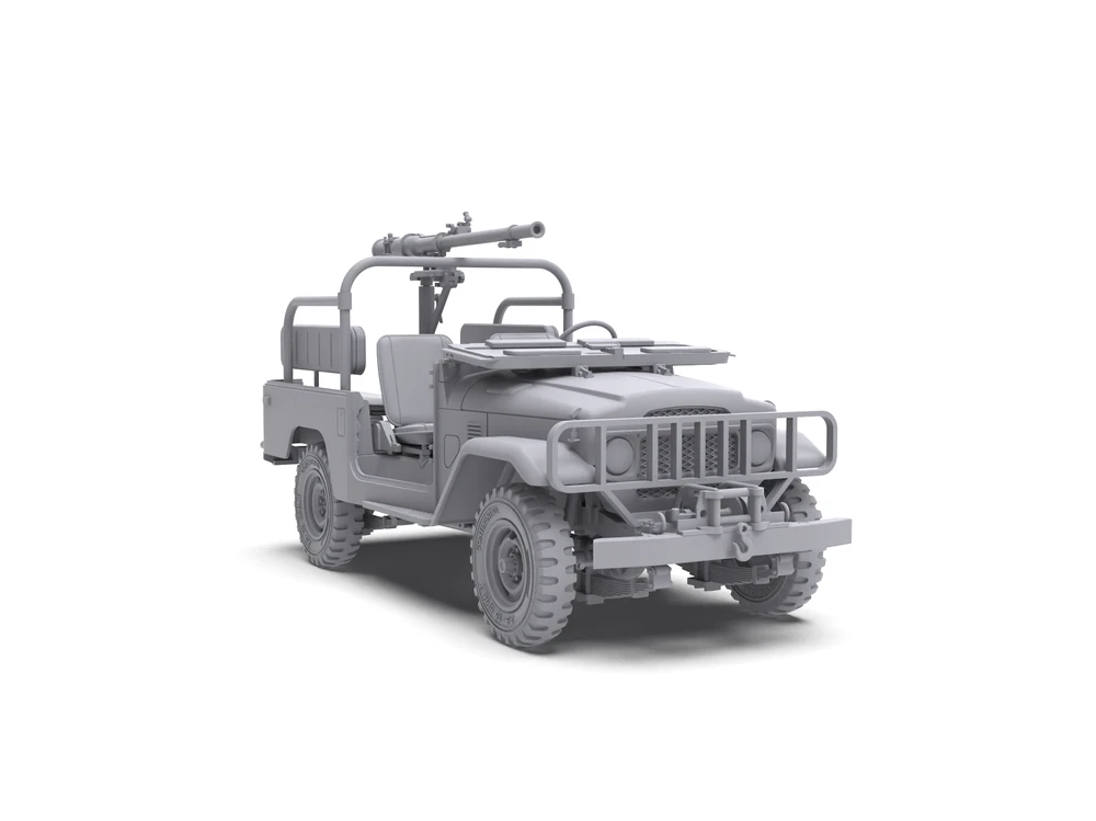 Ak Interactive Toyota Land Cruiser FJ43 pikapas su SPG-9 pabūklu, modelis 1/35 AK35003