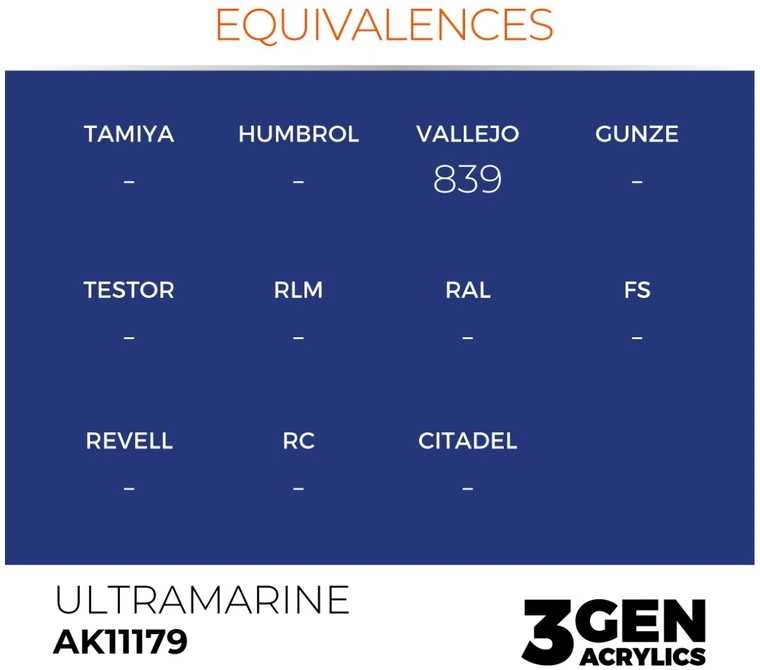 AK Interactive Ultramarine 3rd Gen akriliniai dažai 17 ml AK11179