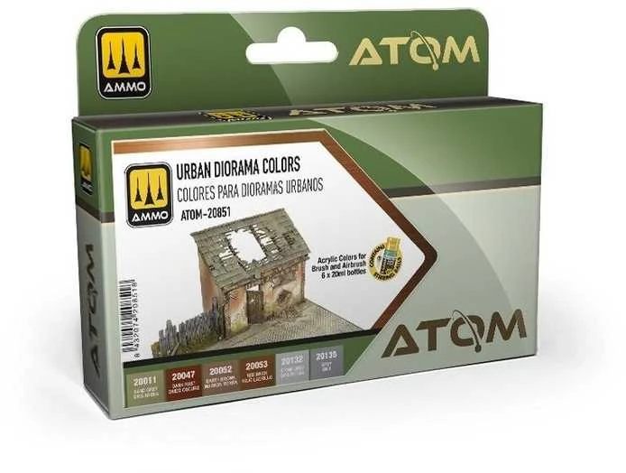 AMMO by MIG Jimenez AMMO MIG ATOM akriliniai dažai dioramoms „Urban Diorama“ rinkinys